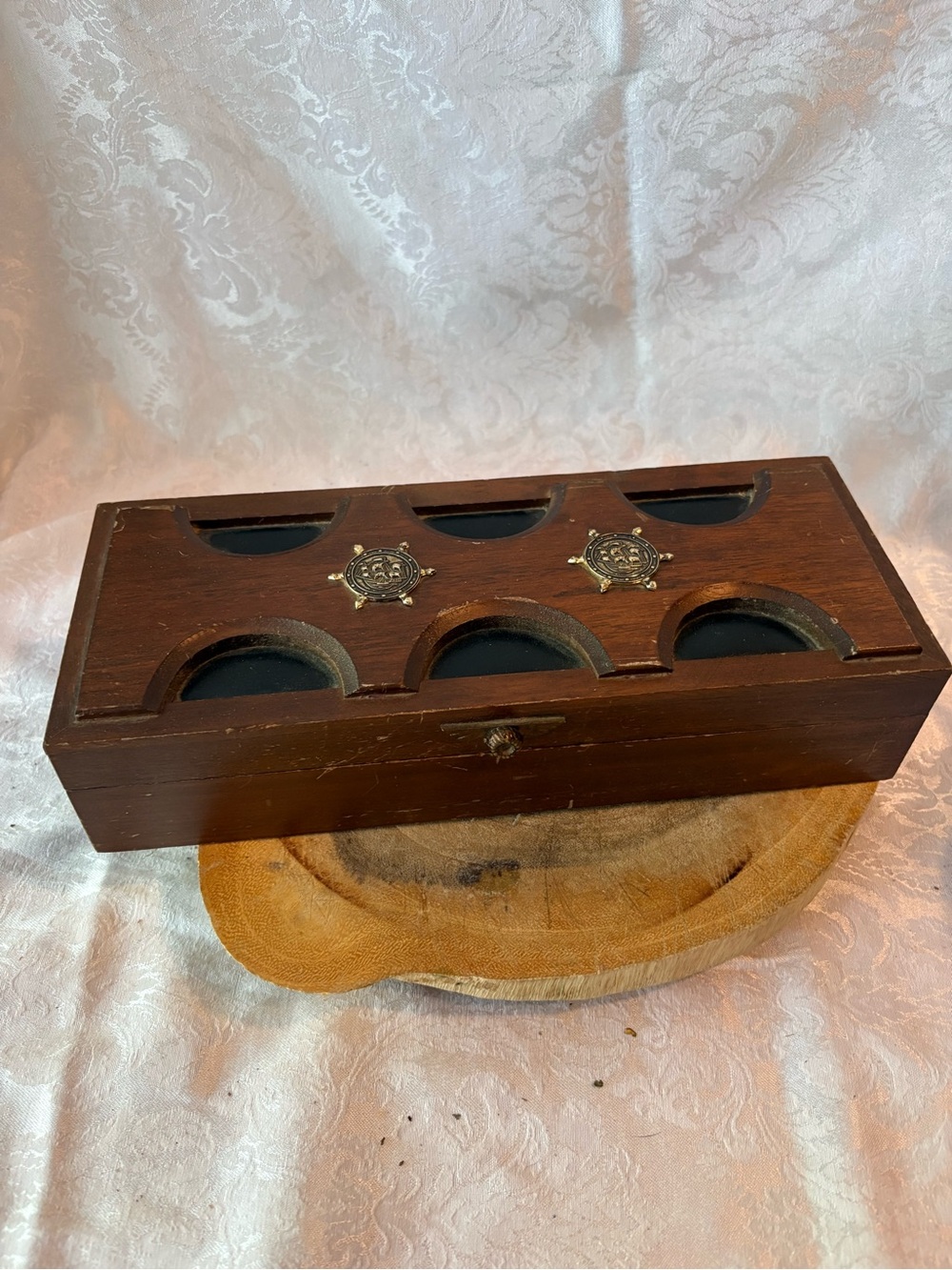 Vintage Wooden Display Box - Dark Brown